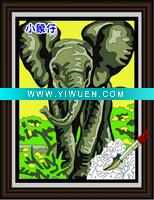 Wholesale DIY Paint-by-Numbers (elephant) Painting/oil painting printer