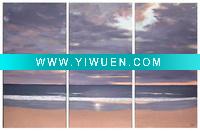 Wholesale hand painted beautiful beach oil painting for home decoration