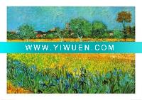 Wholesale (view-of-arles-with-irises)canvas art for living room