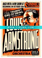Wholesale (dennis-loren-louis-armstrong-at-connies-inn-new-york-city-1935) canvas painting for living room