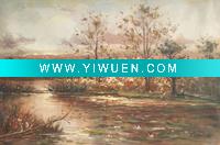 Wholesale lake scanes painting (canvas painting,high quality)