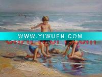Wholesale impressionist beach oil painting