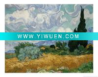 Wholesale (wheatfield-with-cypresses-c-1889)canvas art for living room