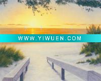 Wholesale Impressive Hand Made Canvas Seaside Oil Painting