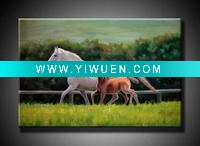 impressionist horse painting on canvas