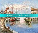 Wholesale modern painting wharf oil painting ytmt023