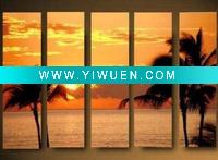 Wholesale beach oil painting,palm tree painting