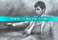 black and white painting