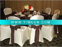 Wholesale Banquet Or Weding Spandex Chair Covers with Organza Sash(WU-1061305)