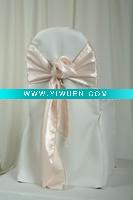 Wholesale polyester satin chair cover with sashes