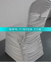 Wholesale lycra spandex chair cover with pleats and rhinestone