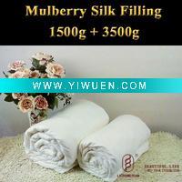 Wholesale Four seasons cotton fabric duvet cover natural mulberry silk filled quilt comforter luxury bedding set doona set