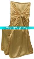 sefl-tie back chair cover,satin chair cover