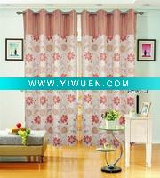 Wholesale 100% polyester suede with printed curtain