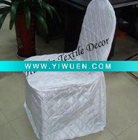 white pintuck banquet chair cover