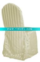 strip damask banquet chair cover