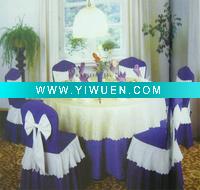 Wholesale blue and white polyester chair cover