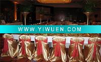 Chair covers,gold satin self-tie chair covers,hotel/banquet chair covers