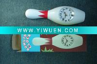 Wholesale 2011 new style white color bowling pin clock