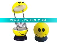 Wholesale Face table reading lamp with alarm clock