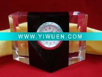 crystal desk clock