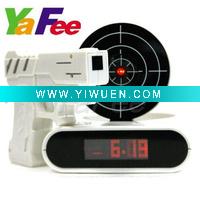 Wholesale New Gun O'clock Alarm With Laser Target Digital Laser Clock