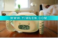 Wholesale HOT!!RUNNING AWAY DIGITAL ALARM CLOCK WITH LCD DISPLAY hide and seek