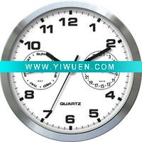 Wholesale modern 12'' metal clock with calendar (IH-6725A)
