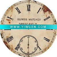 Wholesale Dia12" Words Design Classic Decoration Antique Clock