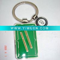 Wholesale Metal painted green beautiful key chain