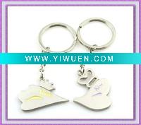 Wholesale Heart Lovers Keychain;Promotional Keychain;Metal Keyring