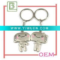 Wholesale Shy rabbit-shape couple keychain