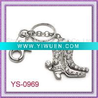 Wholesale Rhinestone Boots Keychain