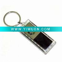 LCD solar power keychain