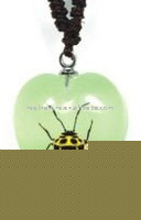 Wholesale Crystal necklace--Real insect necklace,Harlequin Bug , glowing in dark