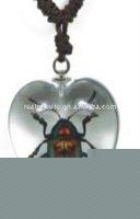 Wholesale glass necklace--Real insect necklace,Lustrous Beetle