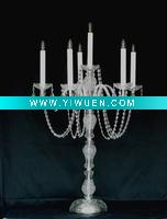 2011 hot selling crystal/glass wedding candelabra