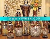 Wholesale Mosaic Glass Flower Vase Set For Home Decoration