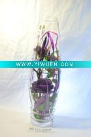 Wholesale clear glass vase with flower