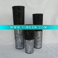 Wholesale Black & White Cylinder Ceramic Craft Decorative Flower Vase