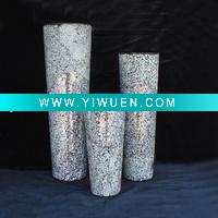 Wholesale Silver White Cylinder Glass Surface Resin Craft Decorative Flower Vase