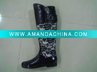 Wholesale 2011 new ladies' pu rain boots