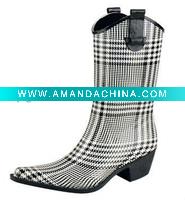 Wholesale 2011 fashion design high heel women pvc rain boot