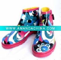 Wholesale fashion lady's rubber rain boot