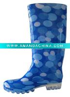 Wholesale cobblestone fashion PVC women rain boot