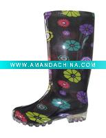 Wholesale floral women rain boot