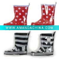 Wholesale 2011 fashion logo child ankle rain boots