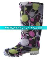 Wholesale fashion PVC women rain boot