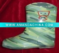 Wholesale kids fashion pvc rain boots