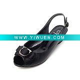 Wholesale Black sheepskin women sandals